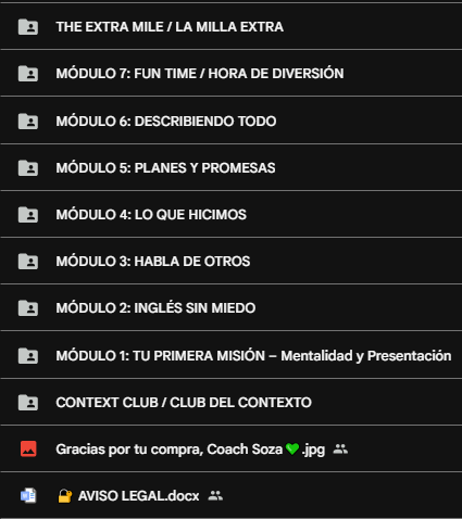 Contenido del curso Let It Flow: módulos y extras